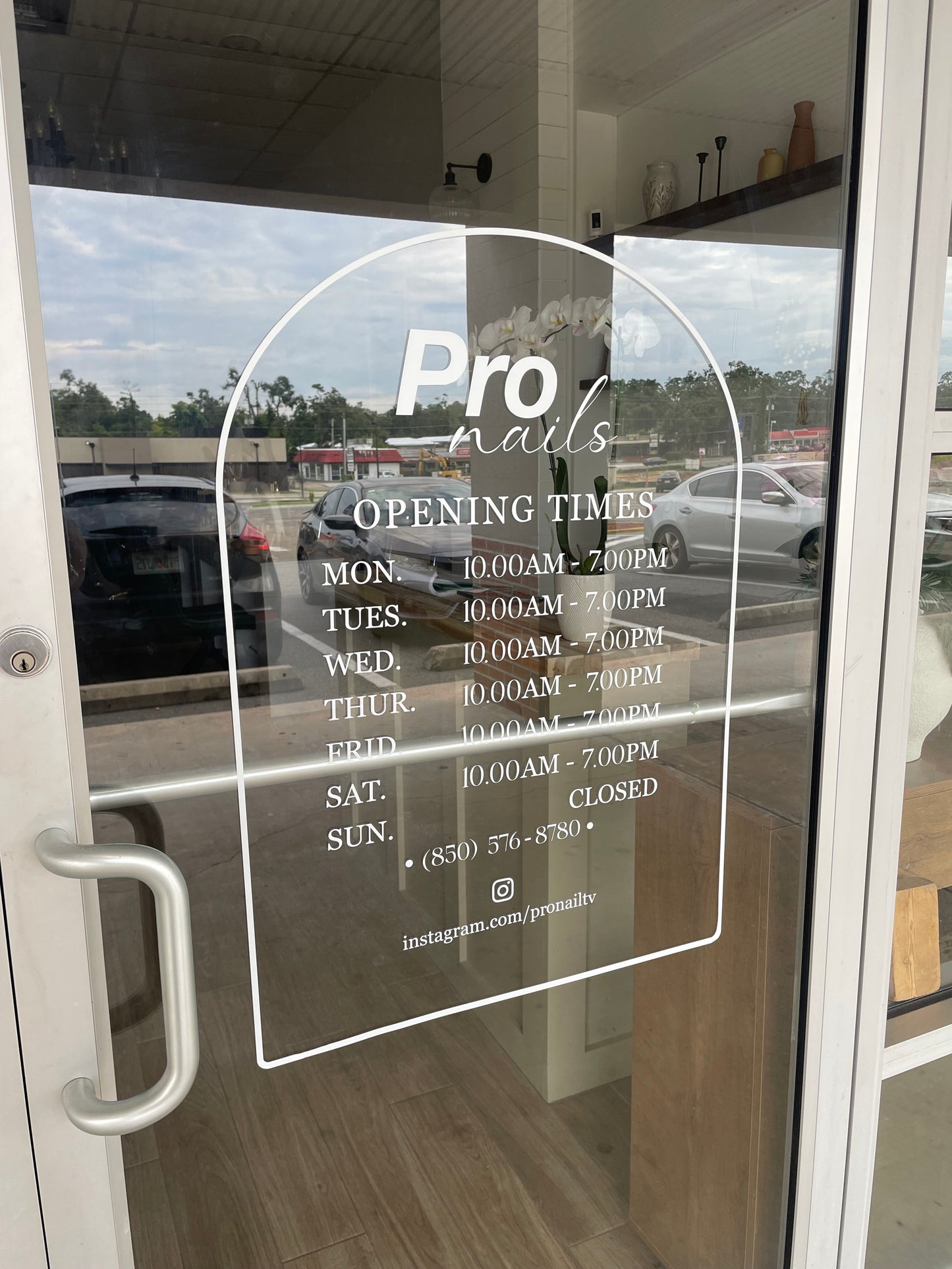 Business Hours Door Lettering