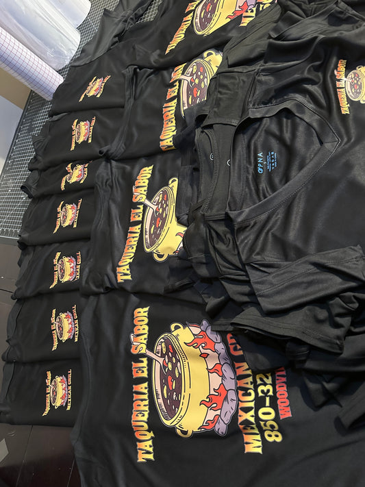 Bulk Custom Dri-Fit Shirt Package – 100 Printed Polyester Shirts