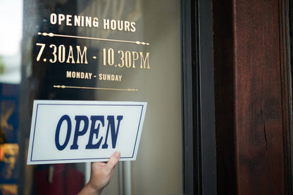 Business Hours Door Lettering