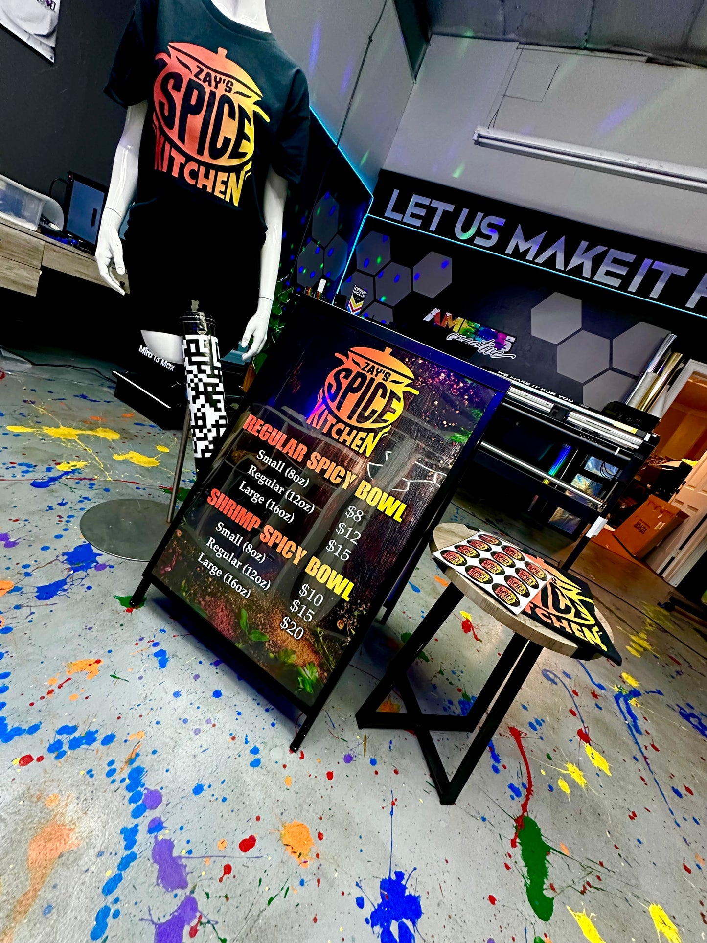 Custom Double-Sided A-Frame Sidewalk Sign (Prints Included)