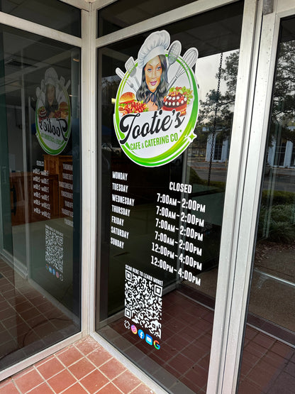 Business Hours Door Lettering