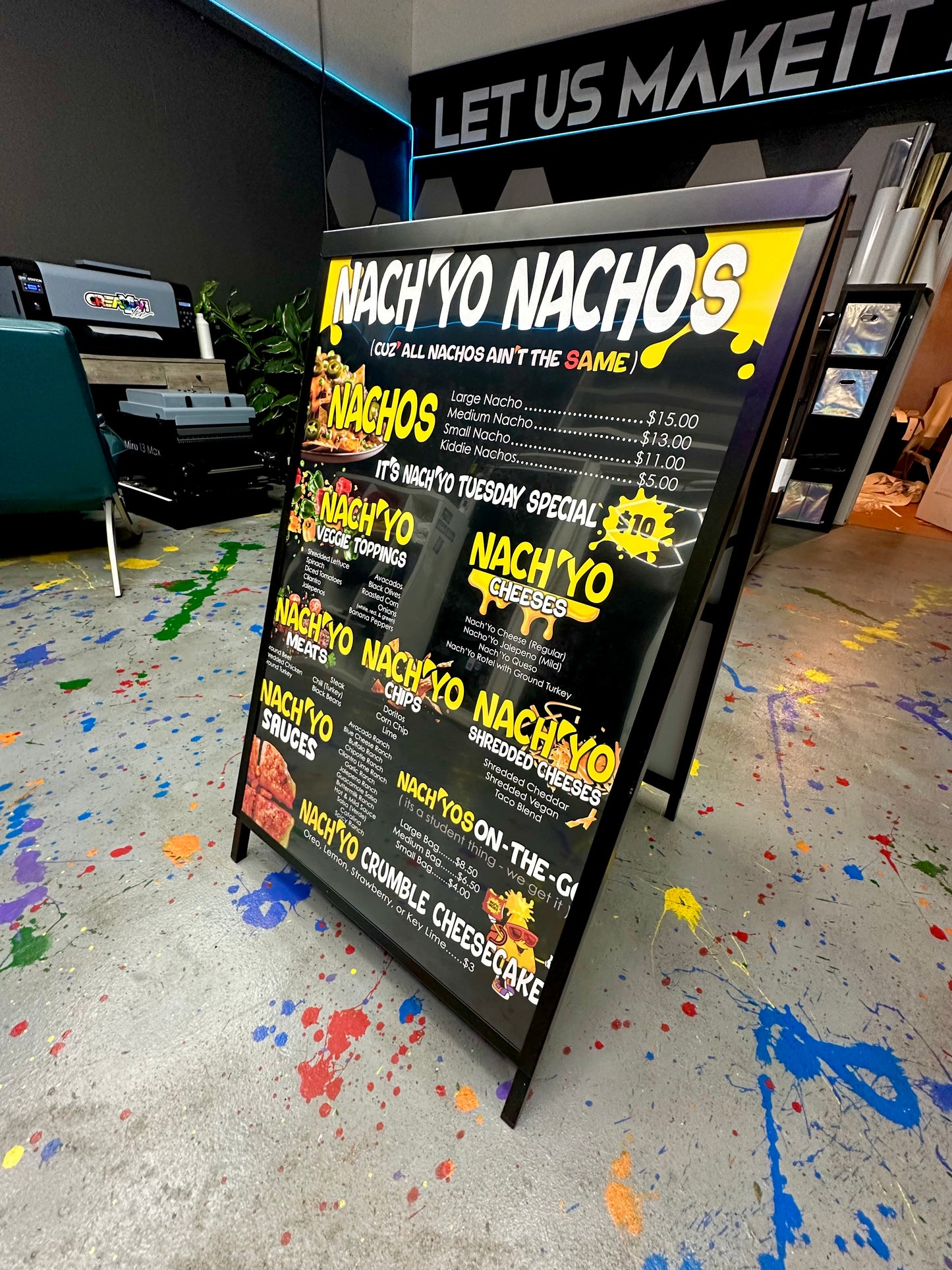 Custom Double-Sided A-Frame Sidewalk Sign (Prints Included)