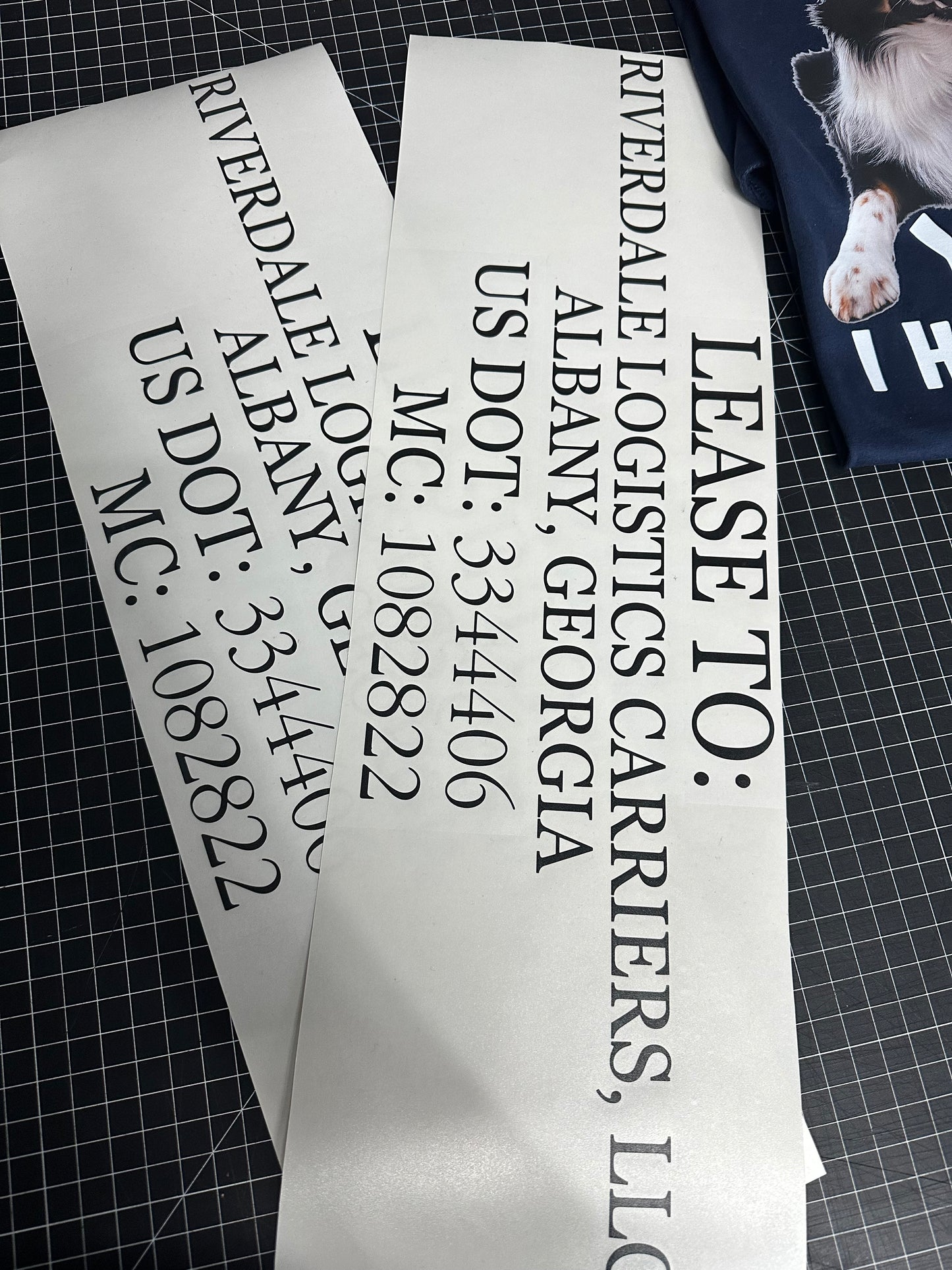 2 Count DOT Number Decals w/ Logo and MC (Truck Decals)