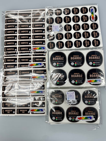 Custom Stickers, Decals, & Labels - White Vinyl